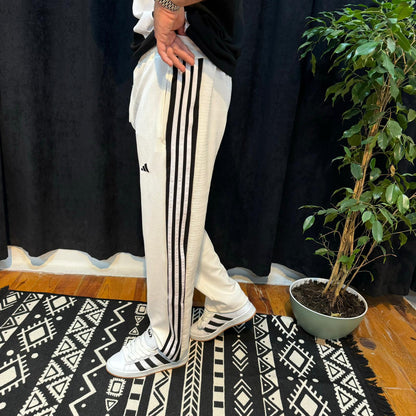 Siyah Şeritli Eşofman Altı Beyaz