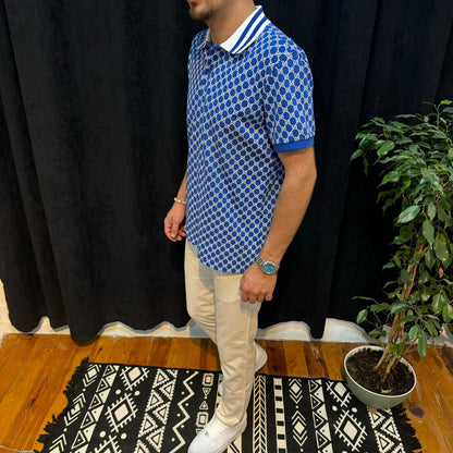 GG Premium Polo Yaka Tişört Mavi