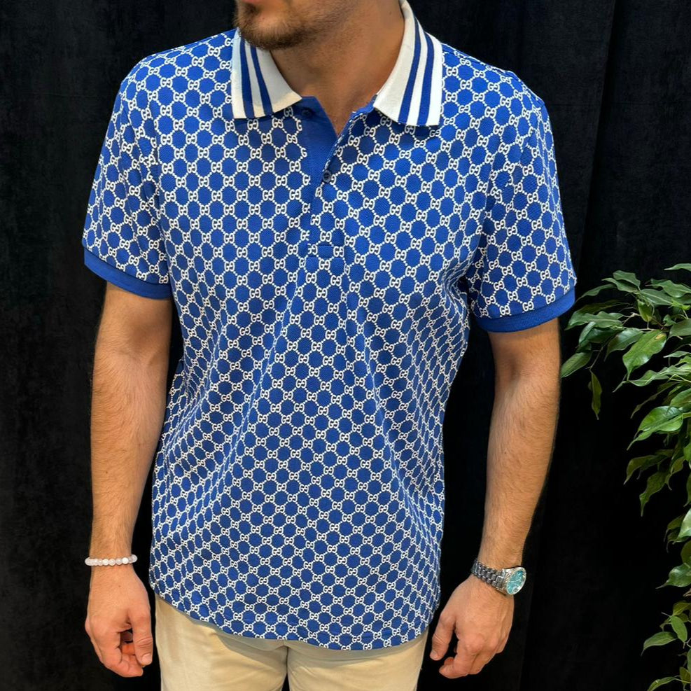 GG Premium Polo Yaka Tişört Mavi