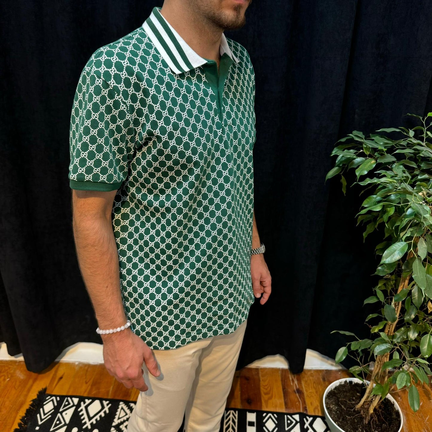 GG Premium Polo Yaka Tişört Yeşil