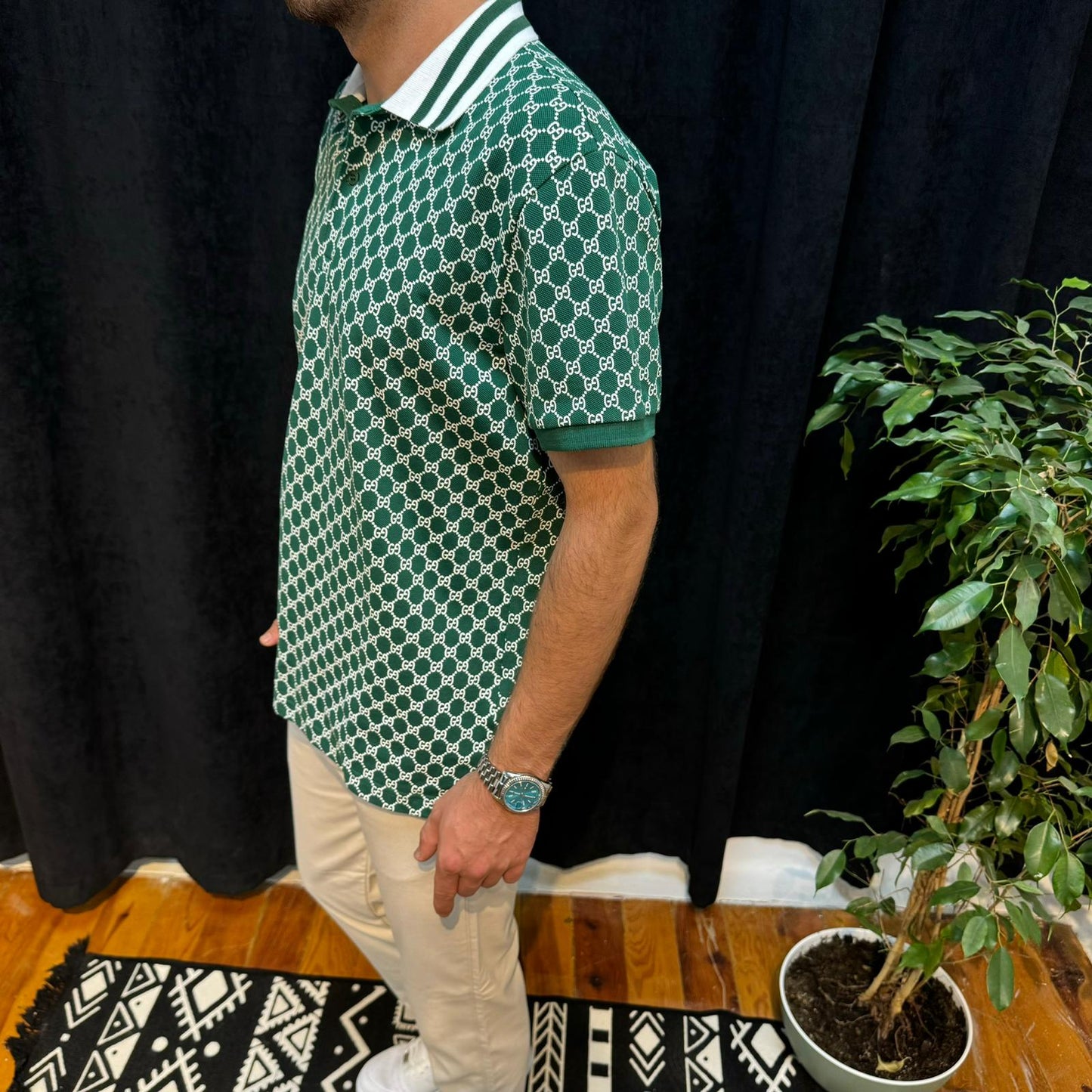 GG Premium Polo Yaka Tişört Yeşil