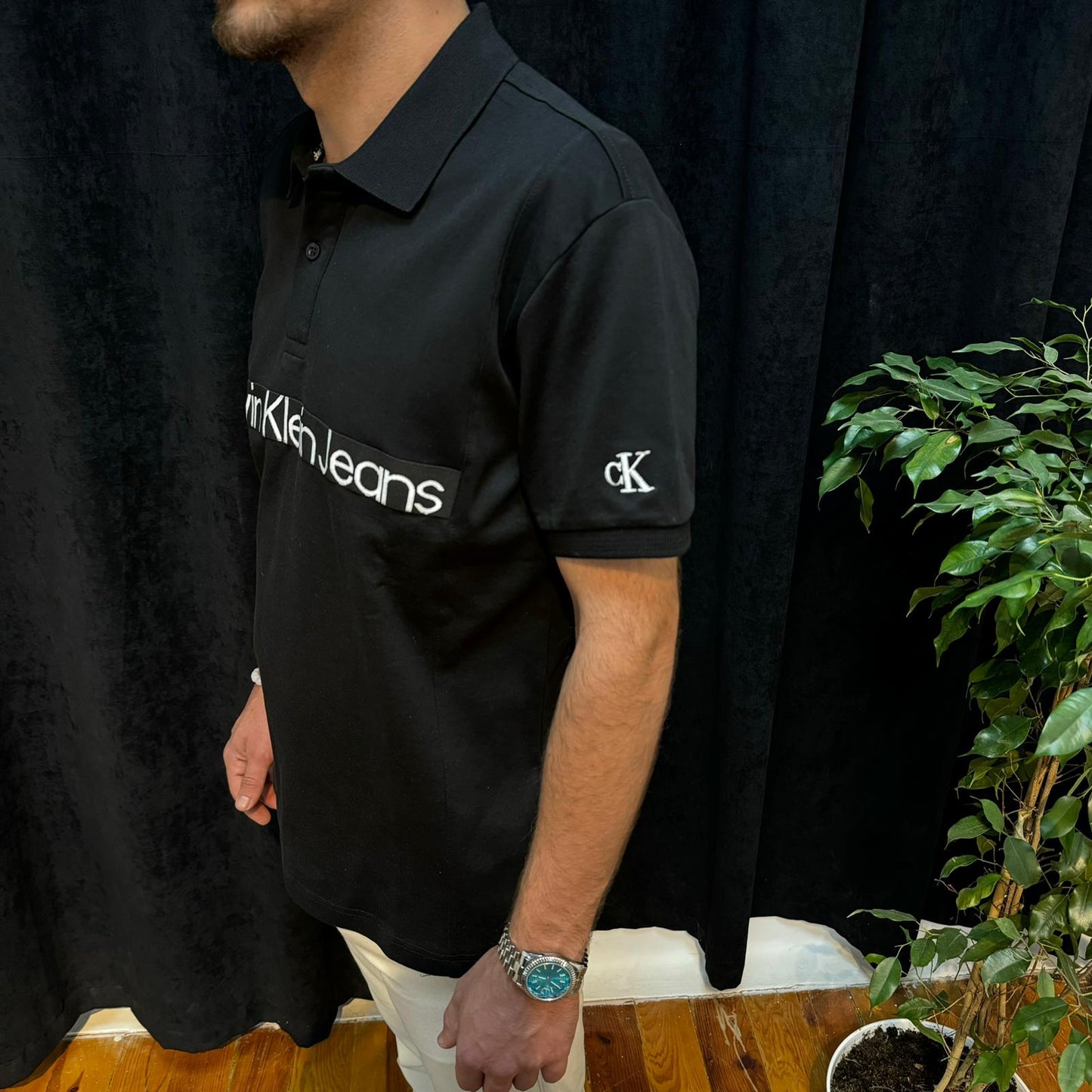 CK Premium Polo Yaka Tişört Siyah