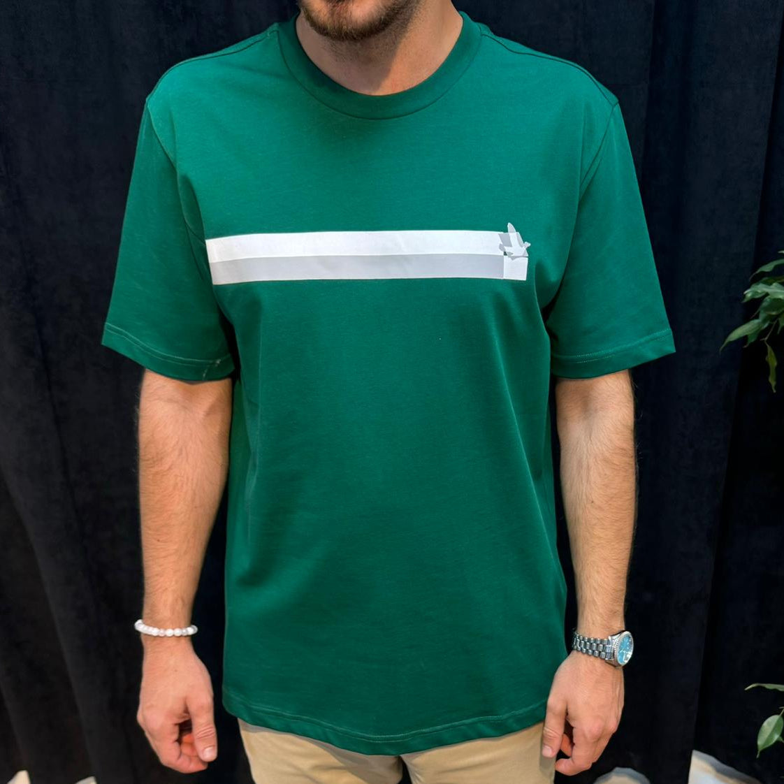 Premium Bisiklet Yaka Tişört Yeşil