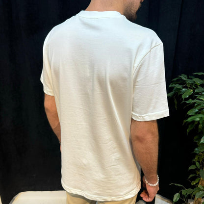 Premium Bisiklet Yaka Tişört Beyaz