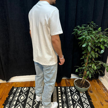 PR Premium Bisiklet Yaka Tişört Beyaz