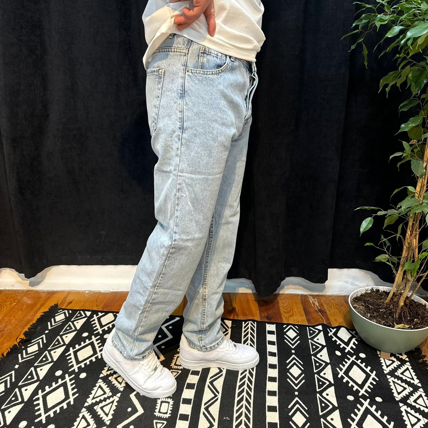 Premium Kot Pantolon Buz Mavi