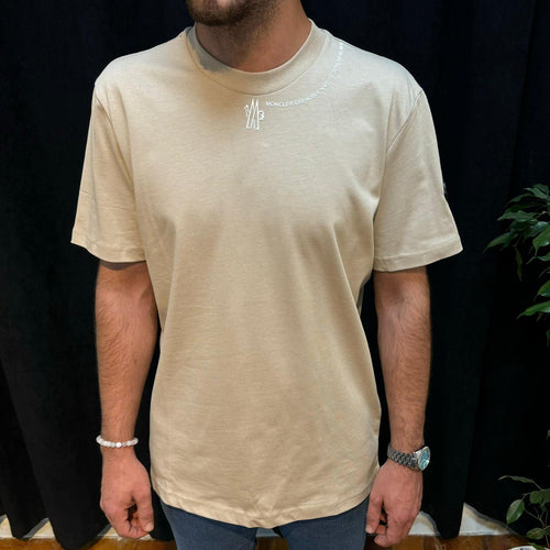 Premium Bisiklet Yaka Tişört Bej