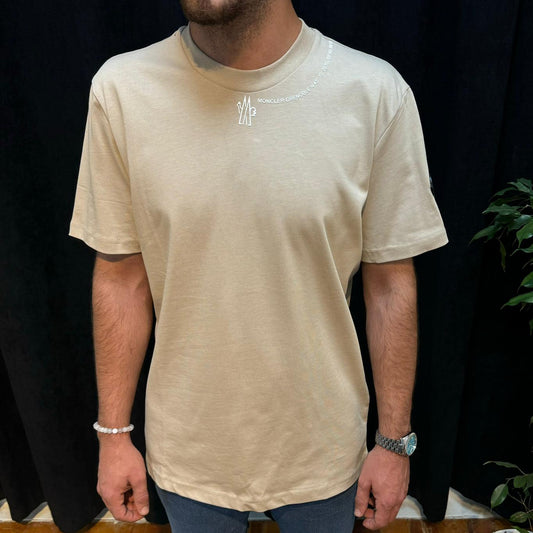 Premium Bisiklet Yaka Tişört Bej