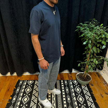 Premium Bisiklet Yaka Tişört Lacivert