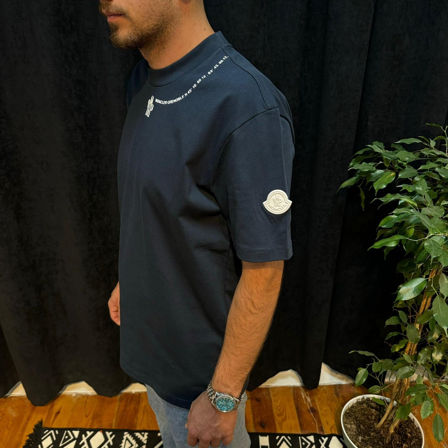 Premium Bisiklet Yaka Tişört Lacivert