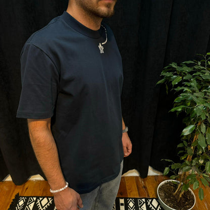 Premium Bisiklet Yaka Tişört Lacivert