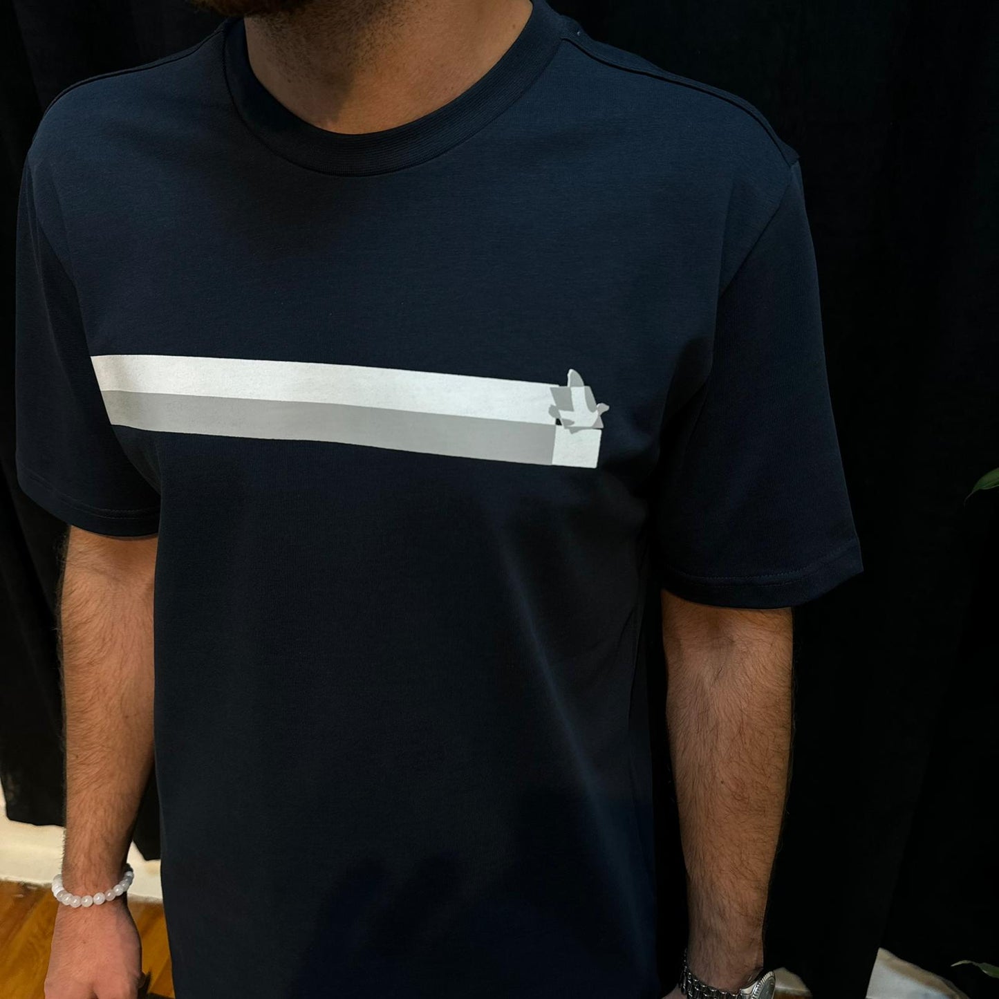 Premium Bisiklet Yaka Tişört Lacivert