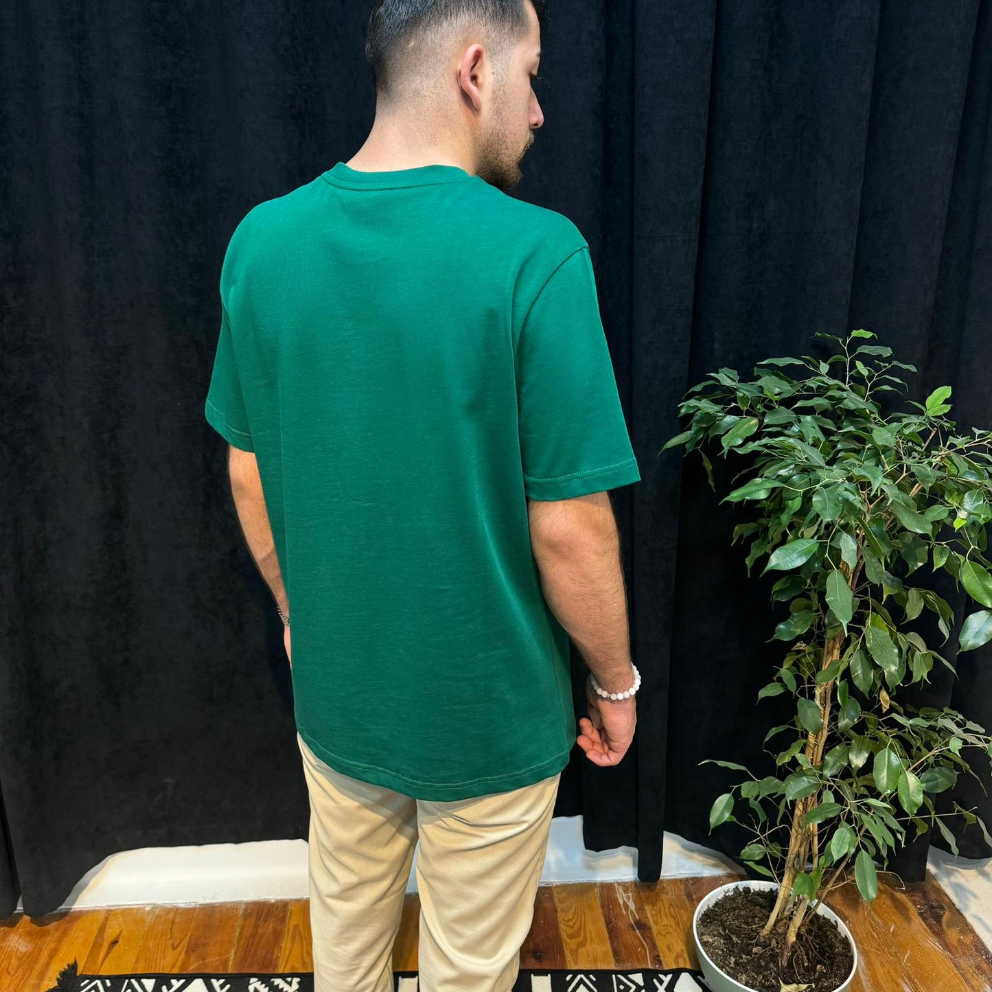 Premium Bisiklet Yaka Tişört Yeşil