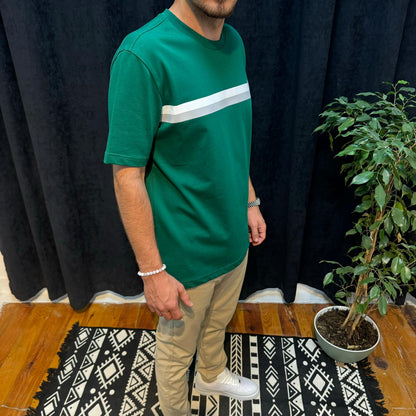 Premium Bisiklet Yaka Tişört Yeşil